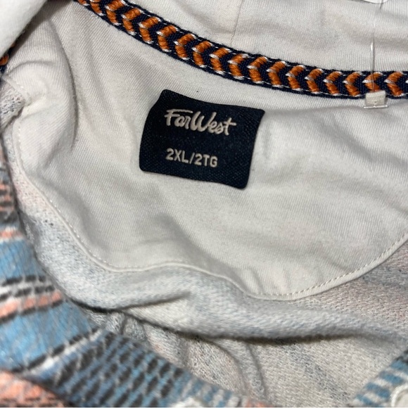 Far west Striped Hooded Sweater 2XL - Picture 7 of 7